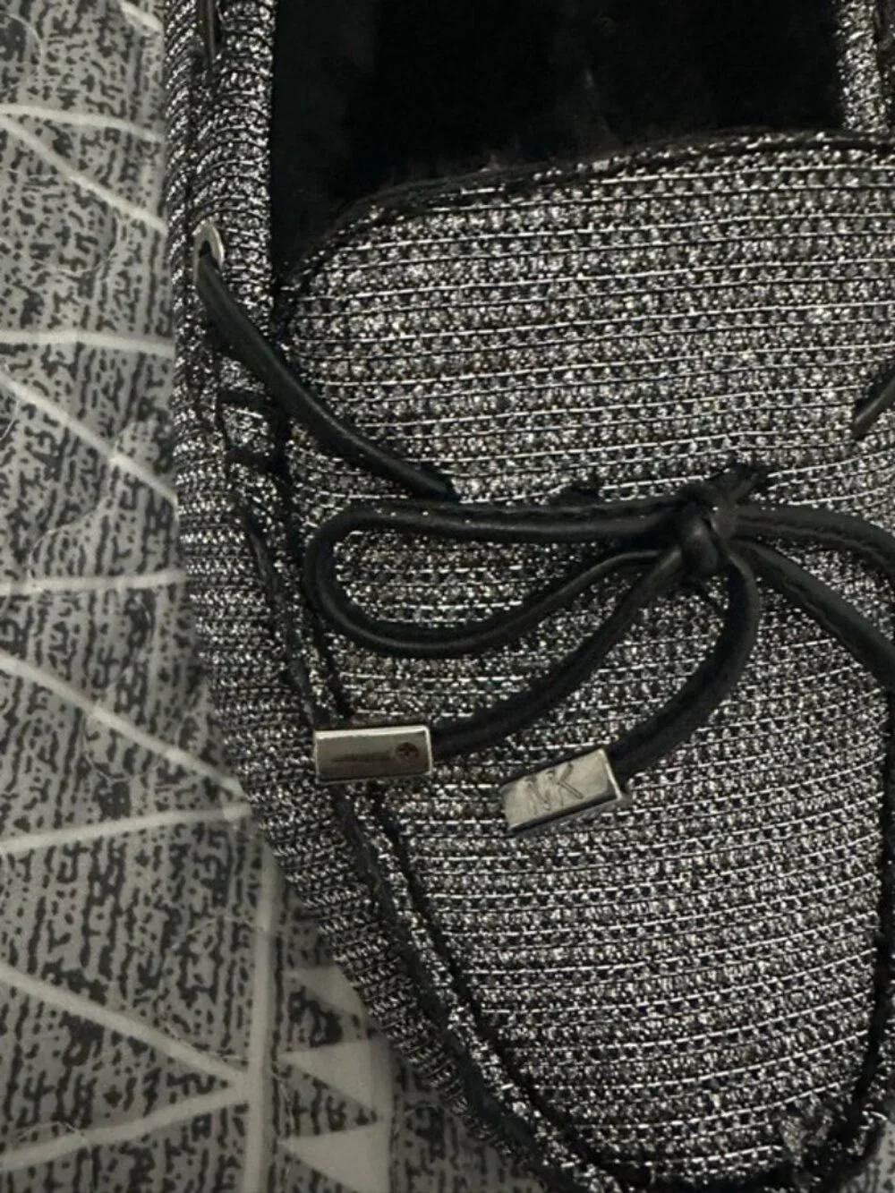 Michael Kors Sparkle Loafers Silver Metallic Ballet Flats Size 7.5 Y2K - Picture 7 of 11